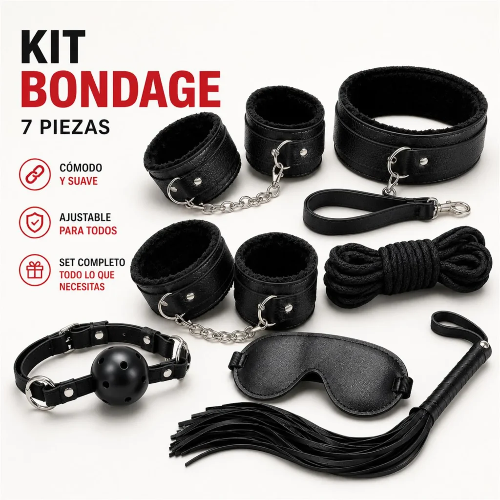 Kit Bondage 7 Piezas Negro