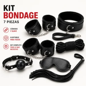 Kit Bondage 7 Piezas Negro