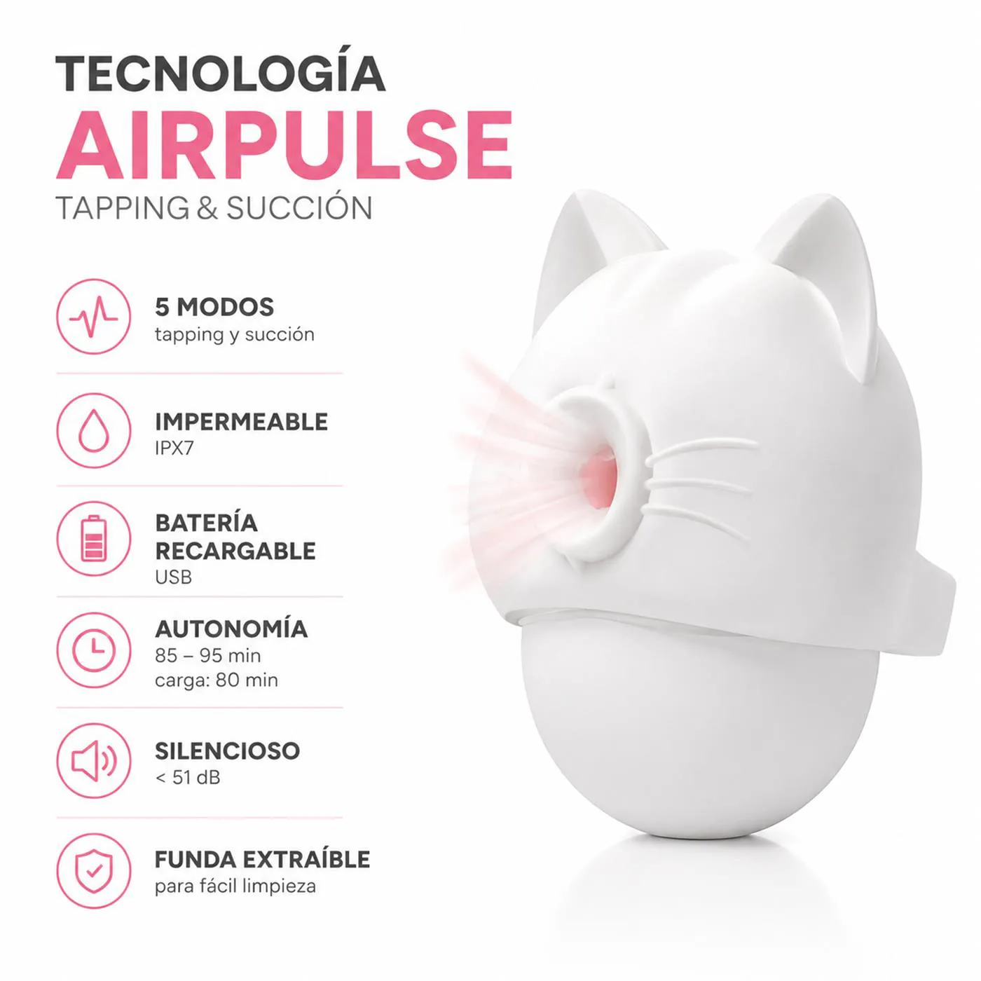 Succionador y Vibrador Mystic Cat - Imagen 4