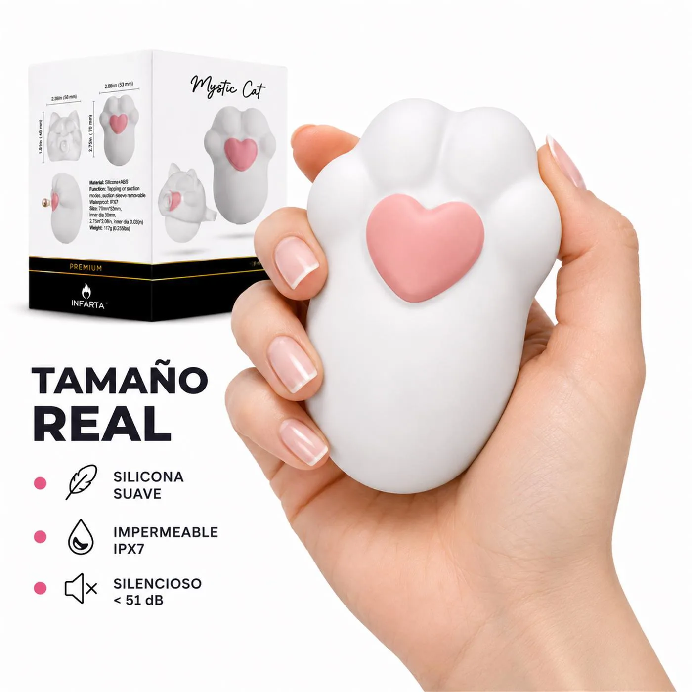 Succionador y Vibrador Mystic Cat - Imagen 2